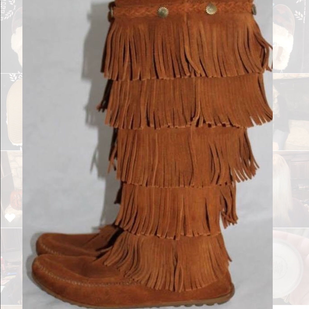 Minnetonka tassel boots